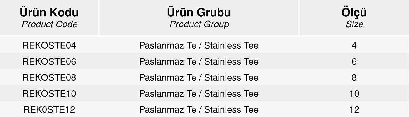 stainless tee